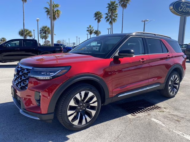2026 Rapid Red Metallic Tinted Clearcoat Ford Explorer Platinum 4X4 SUV