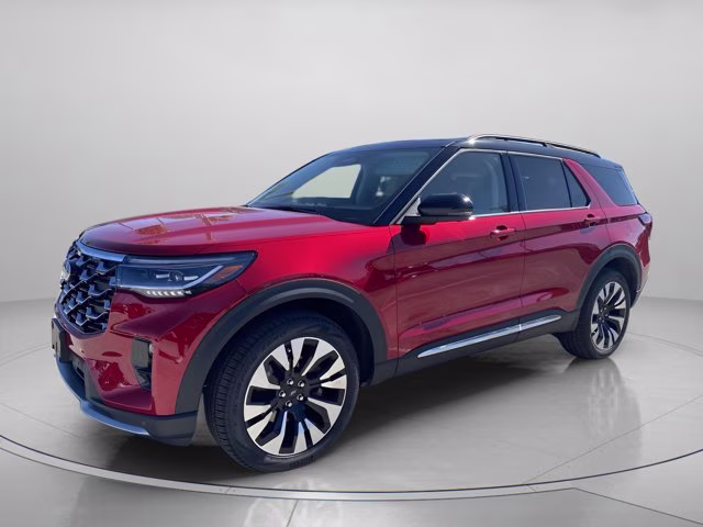 2026 Rapid Red Metallic Tinted Clearcoat Ford Explorer Platinum 4X4 SUV