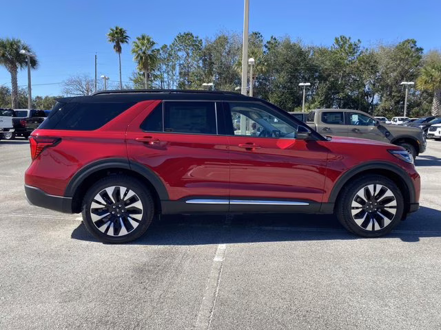 2026 Rapid Red Metallic Tinted Clearcoat Ford Explorer Platinum 4X4 SUV