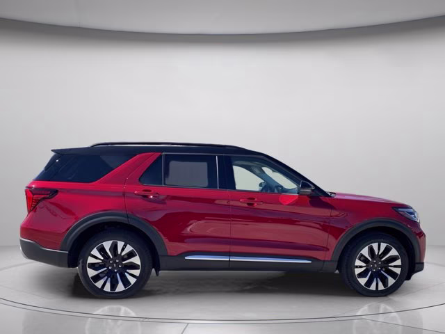 2026 Rapid Red Metallic Tinted Clearcoat Ford Explorer Platinum 4X4 SUV