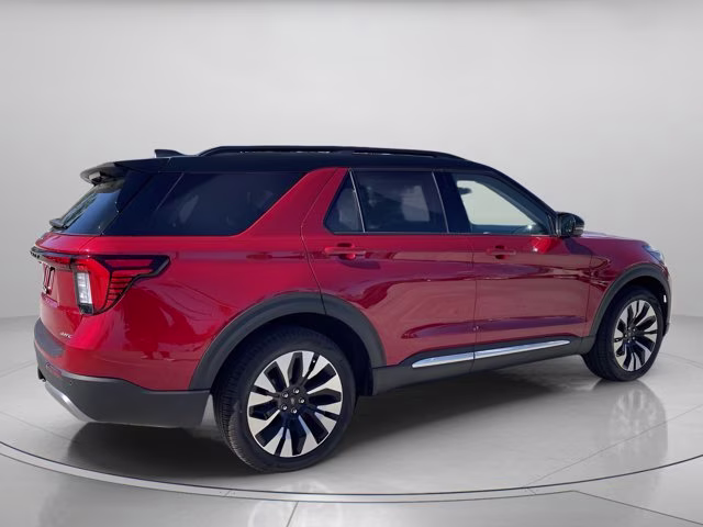 2026 Rapid Red Metallic Tinted Clearcoat Ford Explorer Platinum 4X4 SUV