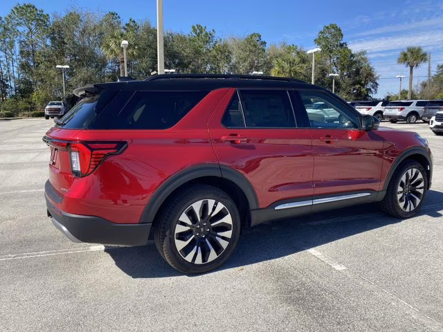 2026 Rapid Red Metallic Tinted Clearcoat Ford Explorer Platinum 4X4 SUV