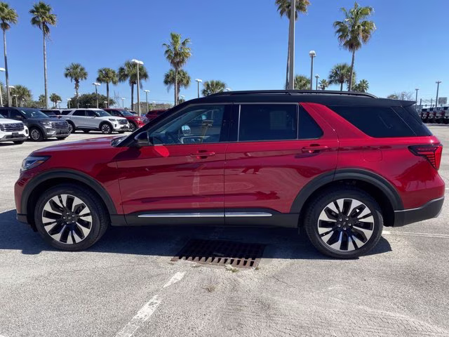 2026 Rapid Red Metallic Tinted Clearcoat Ford Explorer Platinum 4X4 SUV