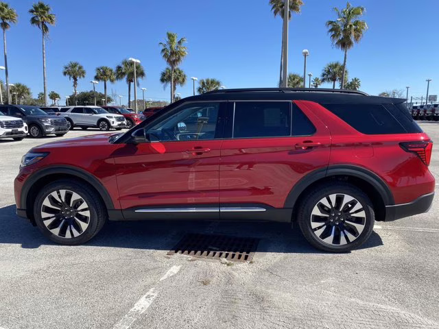 2026 Rapid Red Metallic Tinted Clearcoat Ford Explorer Platinum 4X4 SUV