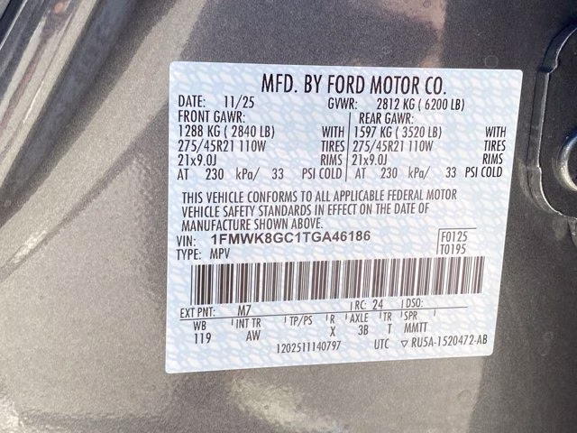 2026 Carbonized Gray Metallic Ford Explorer ST 4X4 SUV