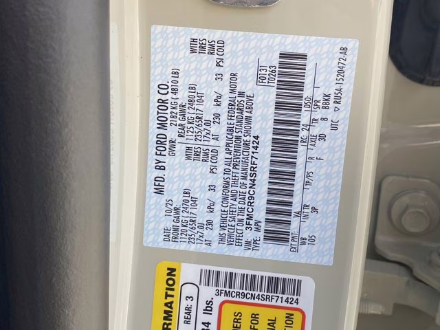 2025 Desert Sand Ford Bronco Sport Outer Banks 4X4 SUV