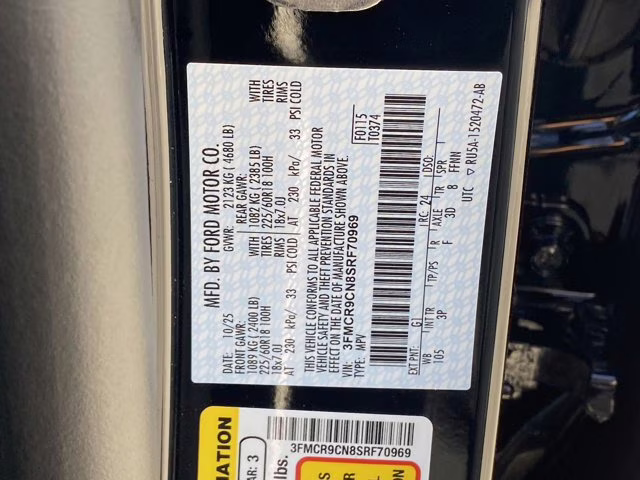 2025 Shadow Black Ford Bronco Sport Outer Banks 4X4 SUV