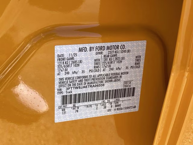 2026 Orange Fury Metallic Tri-Coat Ford Maverick XLT AWD Truck