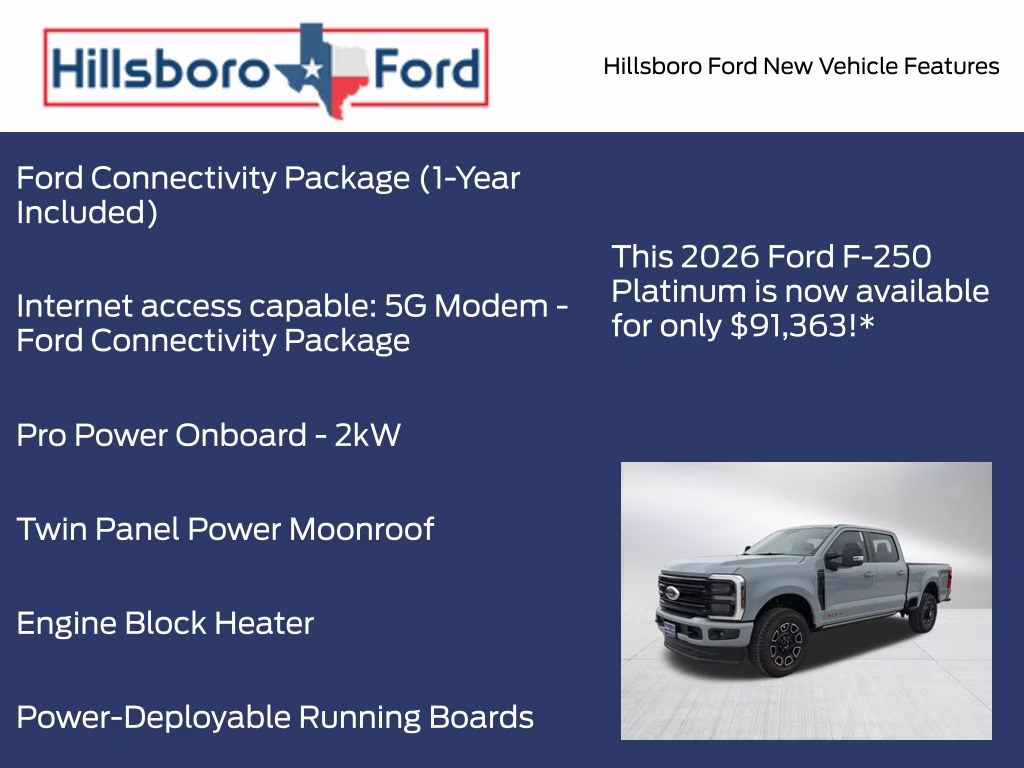 2026 Glacier Gray Ford Super Duty F-250 SRW Platinum 4X4 Truck