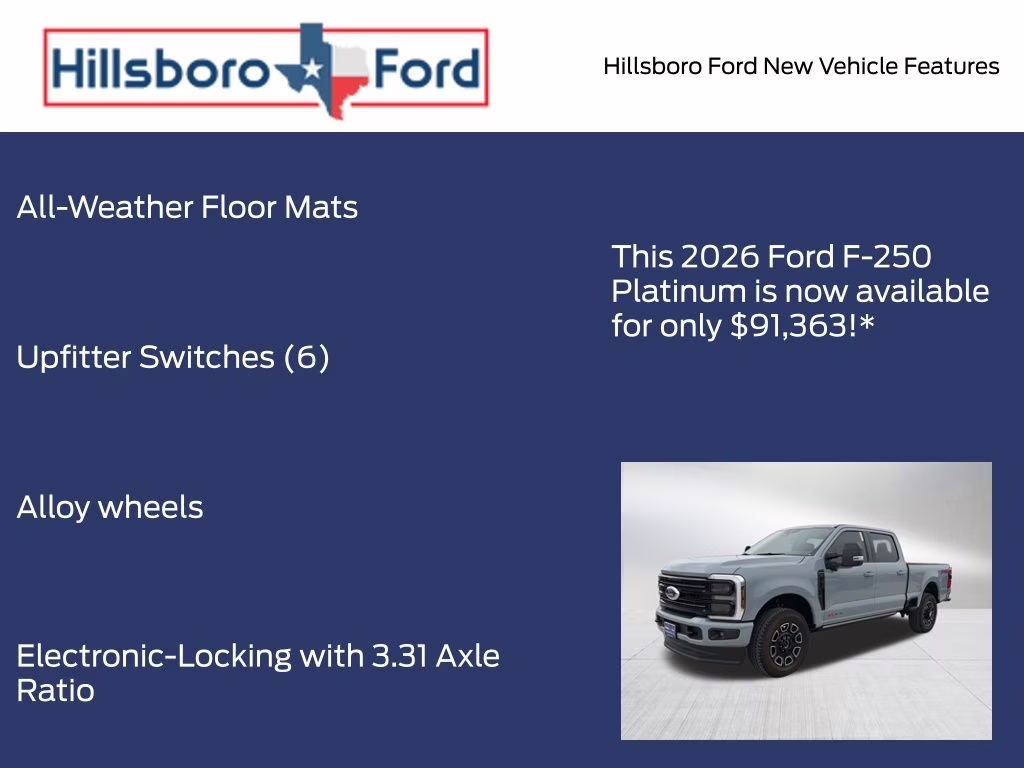 2026 Glacier Gray Ford Super Duty F-250 SRW Platinum 4X4 Truck