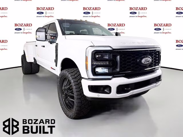2026 Star White Metallic Tri-Coat Ford Super Duty F-350 DRW Platinum Bozard Built 4X4 Truck
