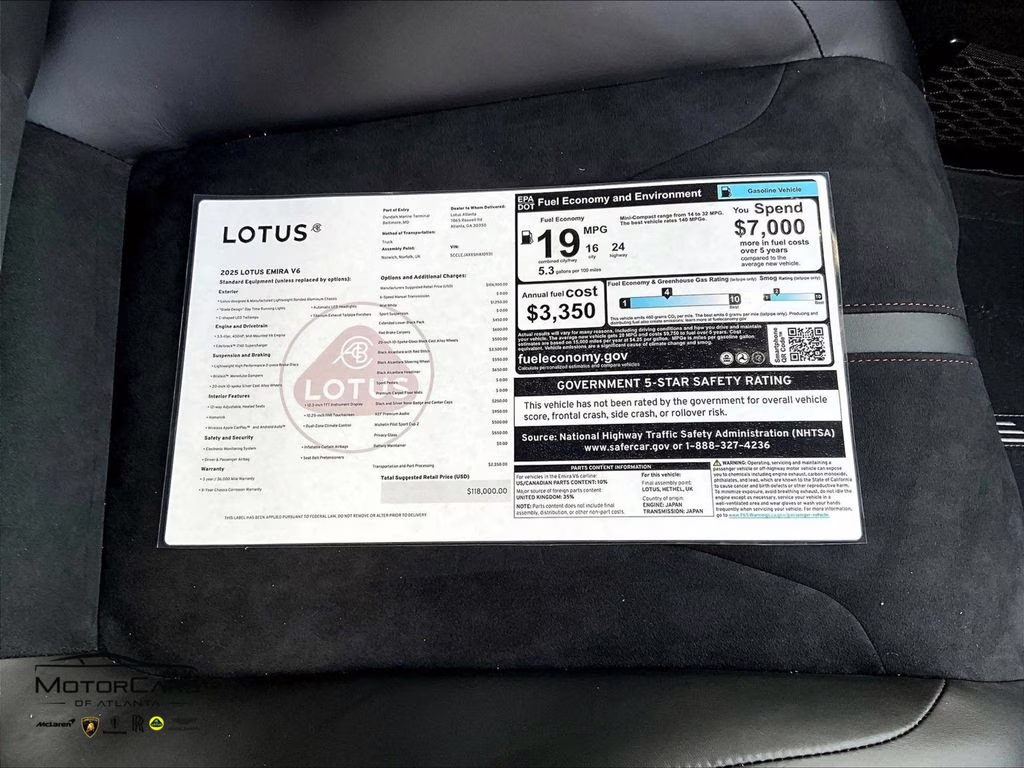 2025 Mist White Lotus Emira V6 RWD Coupe