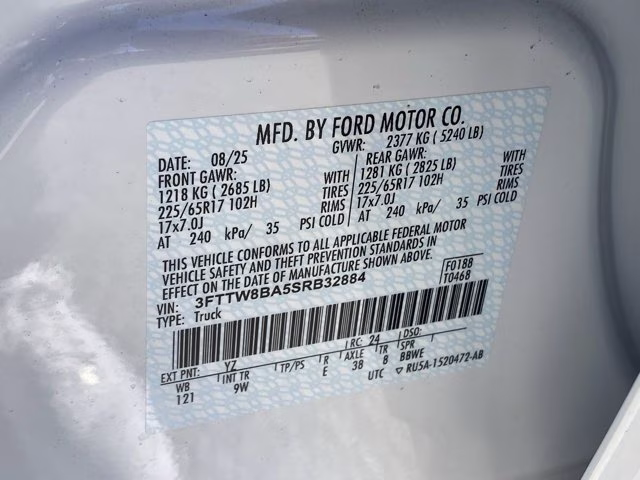 2025 Oxford White Ford Maverick XL AWD Truck