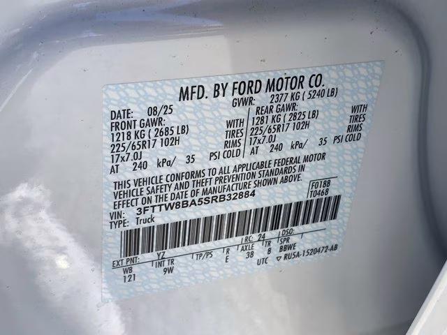 2025 Oxford White Ford Maverick XL AWD Truck