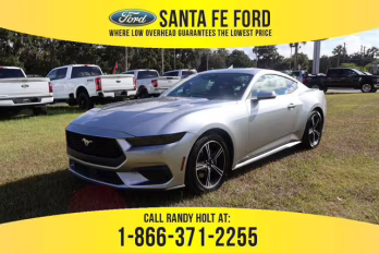 2025 Silver Ford Mustang EcoBoost Premium Fastback RWD Coupe